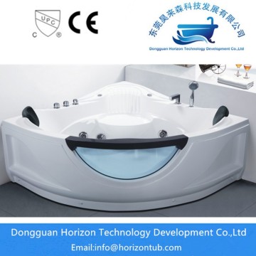 Acrylic massage bathtub with fiberglass