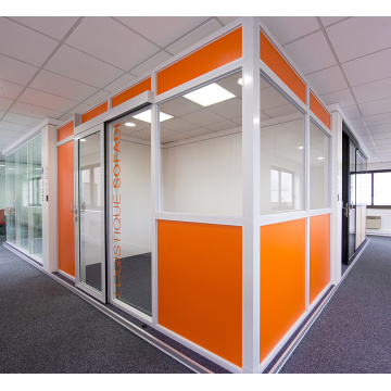 aluminium half glass office workstation partition