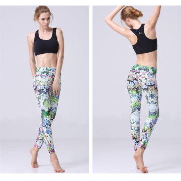 Medida moda mujer brillante lycra polainas los pantalones yoga