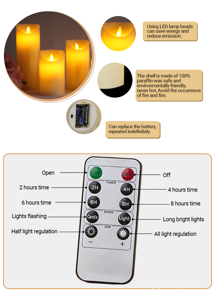 4 LED Candles