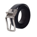 Elegant reversible buckle leather fashion belt