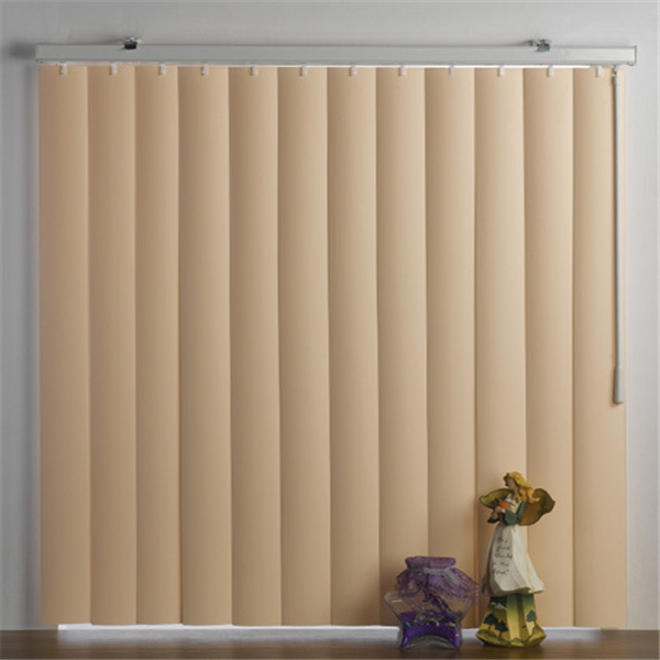 Faux-wood PVC vertical window blinds