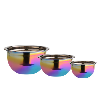 Conjunto de tigelas de mistura de aço inoxidável Mirage Rainbow Surface