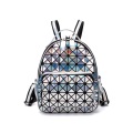 Benutzerdefinierte Großhandel Top Fashion hochwertiges PU -Leder Geometrisch reflektierend modisch wasserdichte Leder Reflexion Ladies Backpac