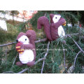 Hand Knit Crochet Plush Amigurumi Stuffed Squirrel Toy Doll