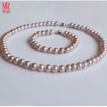 7-8mm Lavender Freshwater Pearl Jewelry Set