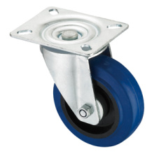 Middle Duty Series Caster - Swivel - Blue Elastic Rubber (roller bearing)