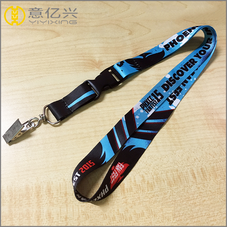 Heat transfer print lanyard