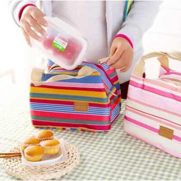 Fashion Thermal Insulation Striped Lunch Bag (54048)