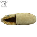 Men's comfortable indoor sheepskin fuzzy slippers