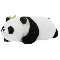 Giant panda plush doll with bamboo