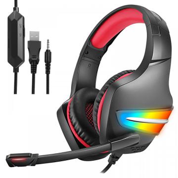 Fones de ouvido de som estéreo leve colorido para jogos para PC