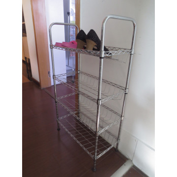 Metal slanted sapato rack sapato prateleira sapato exibir (SL7525120C4C)