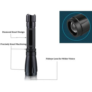 Hand Powered Flashlight CREE T6 LED With Fish Eye Lens