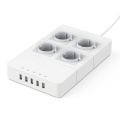 Puissance intelligente Stirp EU / Us / UK / Au Plug 4 Outlet avec chargeur USB 5 ports