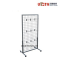 Wire Mesh Display Rack with Hooks