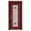 Wooden Glass Solid Interior Wooden Door With Carving