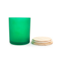 450ml Candle Container Frosted Green Glass Candle Jar