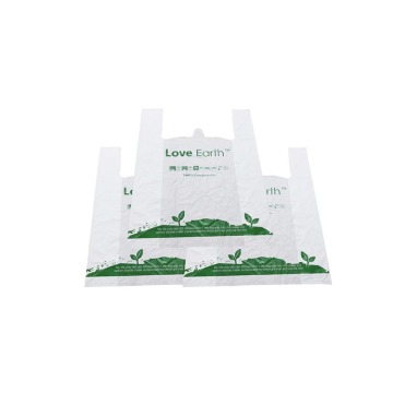 Corn starch made biodegradable plastic carry shopping bags