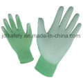 Blue Nylon Work Glove with PU Palm Coated (PN8004B)