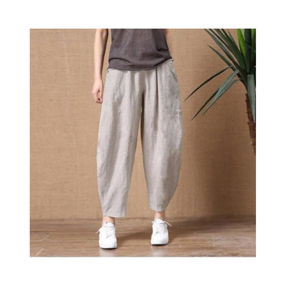 Cotton and linen wide leg pants Cotton and linen wide leg pants