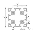 Perfil de matriz de aleación de aluminio para ventanas y puertas