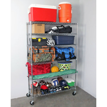 High Quality Commercial 6 Tier Metal Shelving Safe Racks with NSF Approval