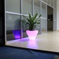 Пластиковый Подсветка Цветочный Горшок Украшения Дома LED Planter