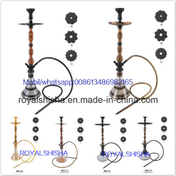 Glas Rauchen Wasser Rohr Großhandel Aluminium Holz Nargile