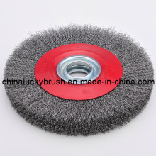 5 pulgadas de acero negro de alambre circular de cepillo de rueda (YY-044)