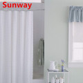 White Fabric Shower Curtain