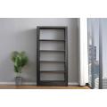 White 5 Tier Library Bookcase Metal Bookshelf