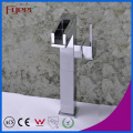 Fyeer Chrome High Body Brass Creative Rotable Spanner Style Poignée simple Robinet de lavabo Robinet mélangeur à eau