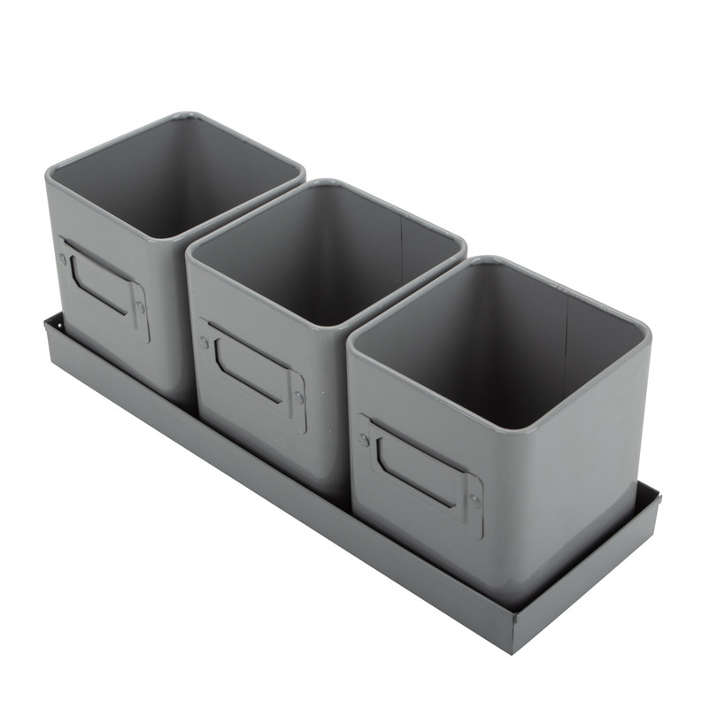 Grey Flower Pot Set 3