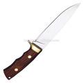 Tactical Military Knife with Rivet Wood Handle