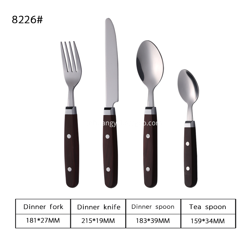 18-0 Plastic Handle Stainless Steel Tableware