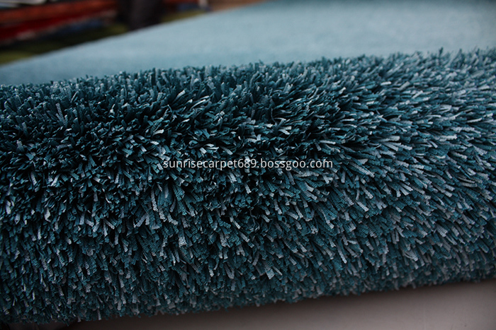 Fabric polyester gradational color floor carpet blue color 