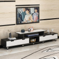 Simple modern retractable solid wood bedroom TV cabinet