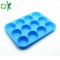 Moldes para muffin de silicone de 12 xícaras de alta qualidade