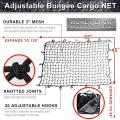 68" x 45" Elastic Black Bungee 4x4 Cargo Cover Net For Car With Plastic Hook And Carabiner