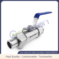 Pipe connection Wide ball valve