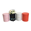 Round luxury flower hat box with drawer