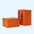 Cajas de taza de café personalizadas de color naranja