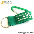 brand rubber logo lanyard carabiner key ring