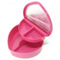 Plastic cartoon heart-shaped double-layer storage box