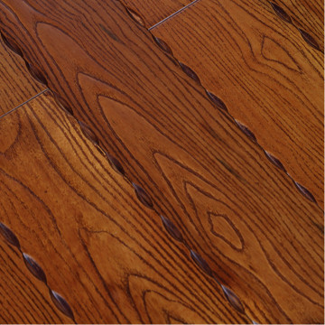 Water-Proof mano raspado piso de madera sólida Kasai con CE