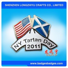 New York Tartan Day American Flag Badge