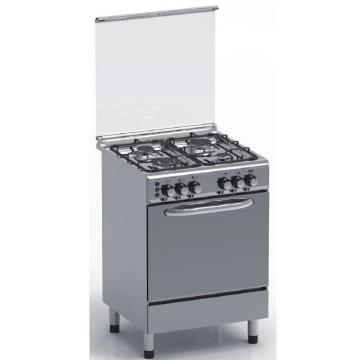 Cuisinière à gaz complet à gaz inox 4 avec four à gaz