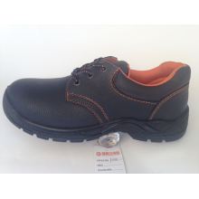 Work Safety Shoe with Upper Split Embossed Leather Sole PU