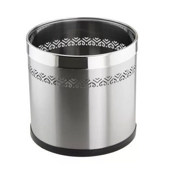 Open Top Stainless Steel Hollow Waste Bin